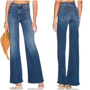 Mother Denim The Hustler Roller Heel Wide Leg Jeans in High Fidelity Size 28